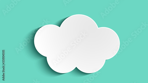 Relax color and atmosphere concept, Clouds on a pastel green background, vector illustration for graphic design, website or banner