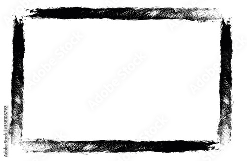 Frame in grunge style. Paint strokes