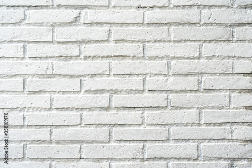 white brick wall, block wall background texture.