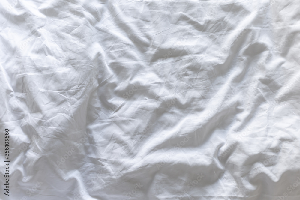 Obraz premium Wrinkled white blanket as a background