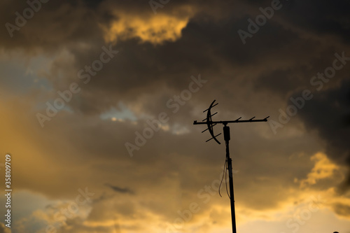 cross at sunset