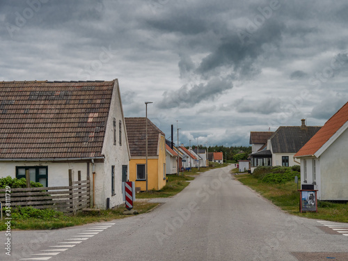Main street in small village LildStrand, Thy Denmark © Frankix