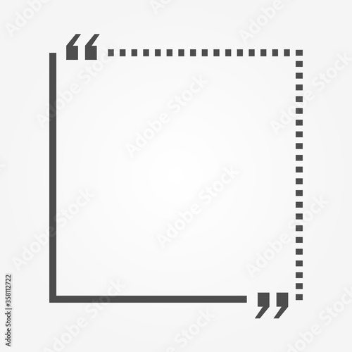 Quote frames blank template. Vector