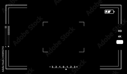 Photo camera viewfinders. Vector