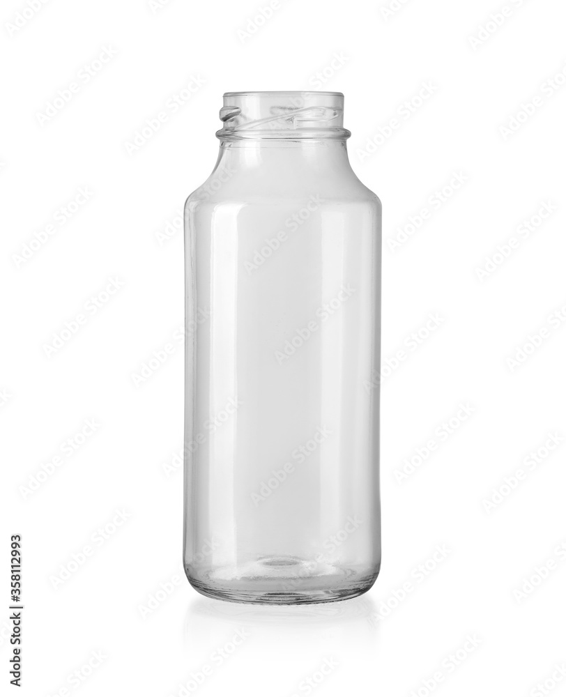 Empty glass jar isolated Empty glass jar isolated