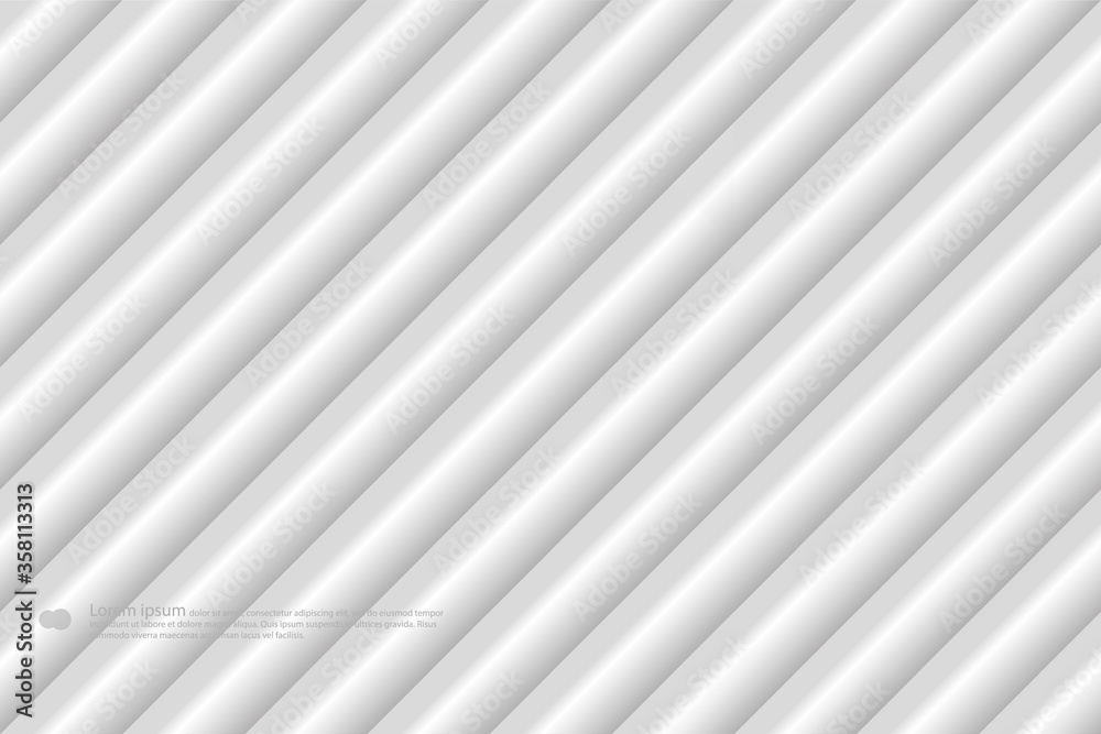 Obraz premium Light gray volumetric stripes. Vector background.