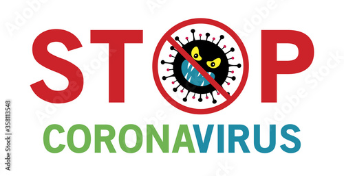 stop corona virus vector banner