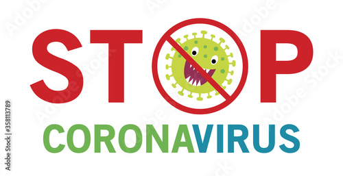 stop corona virus vector banner