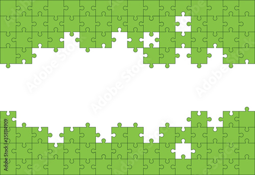 Pieces of colorful puzzles (mosaic) in disassembled form. Team, connection, merge.