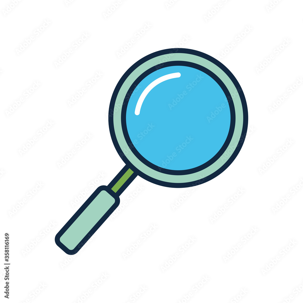 magnifying glass icon, line color style magnifying glass icon, line color style
