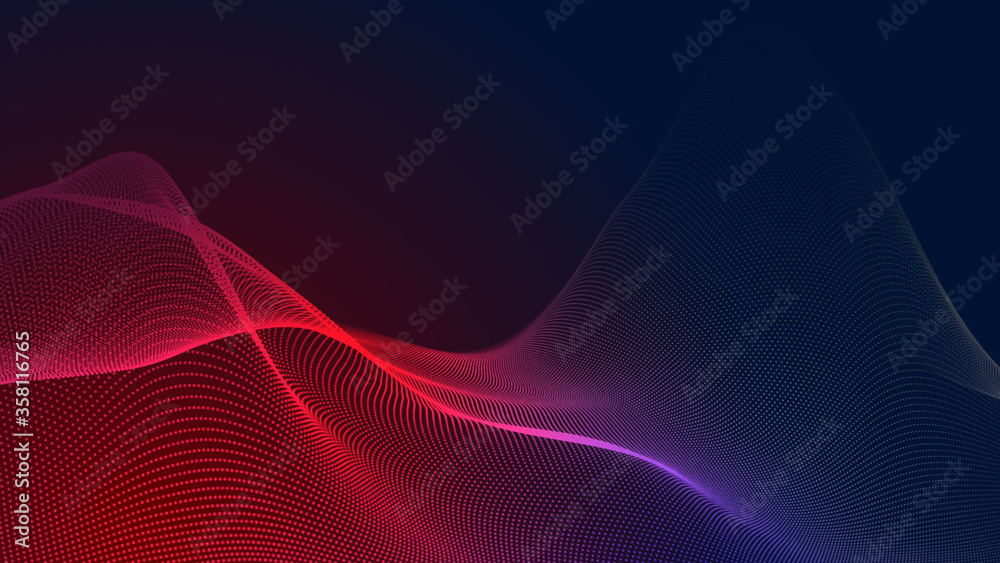 Dot red purple wave line light gradient dark background. Abstract technology big data digital background. 3d rendering. Dot red purple wave line light gradient dark background. Abstract technology big data digital background. 3d rendering.