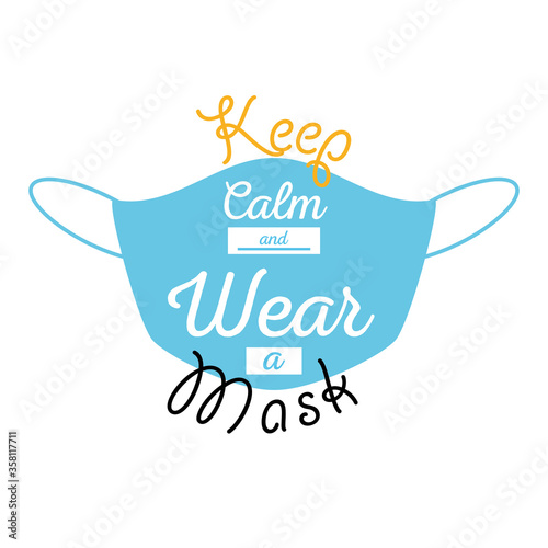 keep calm and wear a face mask, banner