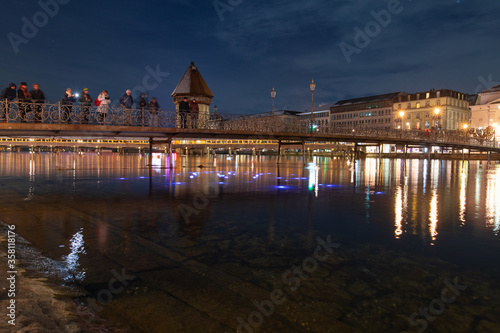 Luzern Rathausbrücke Lichtfestival photo