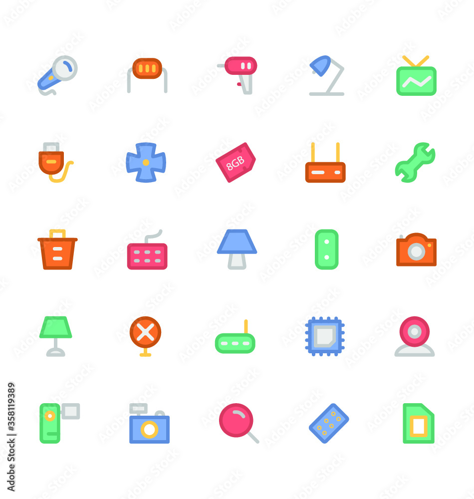 Electronics Bold Circular Vector Icons 8
Electronics Bold Circular Vector Icons 8