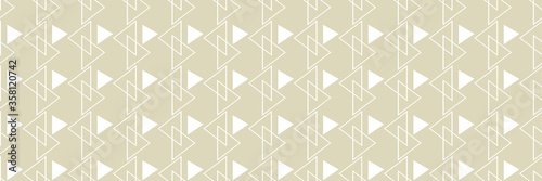 Geometric seamless pattern. White and olive green background