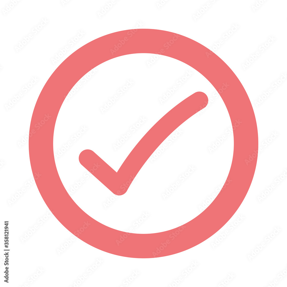 Check mark on circle vector design Check mark on circle vector design