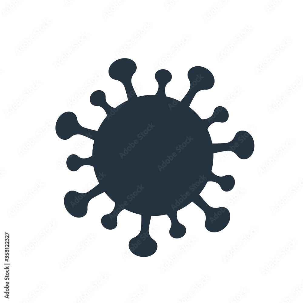 isolated abstract warning coronavirus icon, on white background, covid - 19, triangle isolated abstract warning coronavirus icon, on white background, covid - 19, triangle