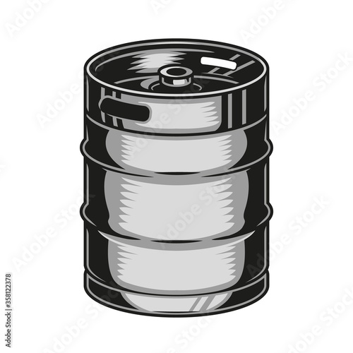 Metal beer keg vintage template