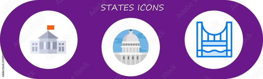 states icon set