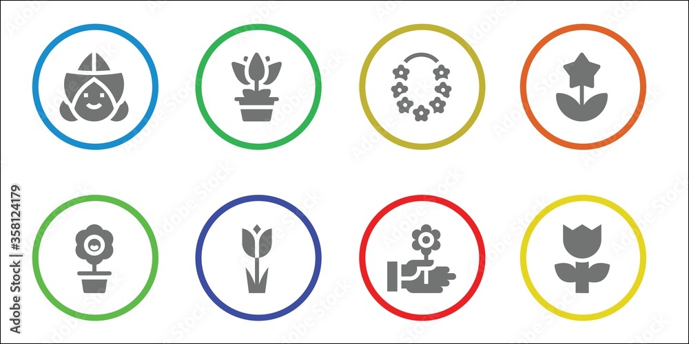 tulip icon set tulip icon set
