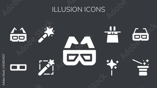 illusion icon set