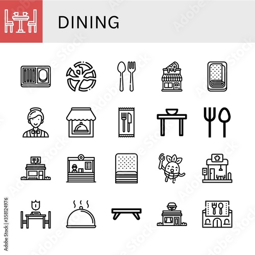 dining icon set