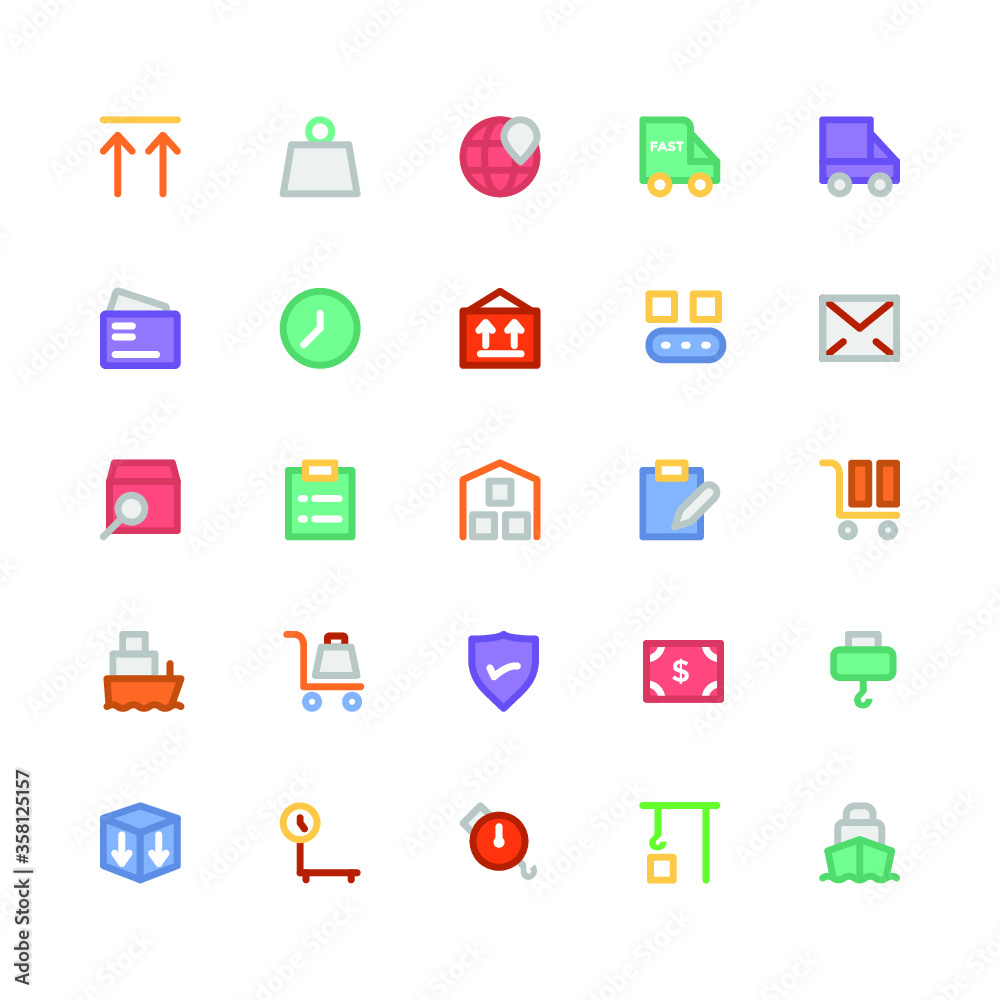 
Logistics delivery Colored Vector Icons 8
