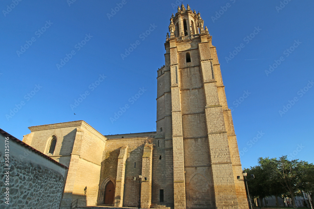 Ampudia Church tower, Spain	