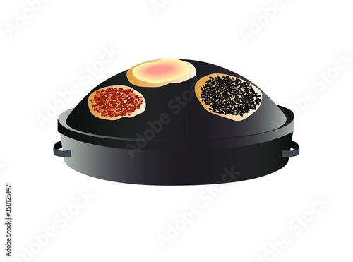 Lebanese Arabic Traditional Saj, a Stir-Fry Pan for Cooking Mankouche