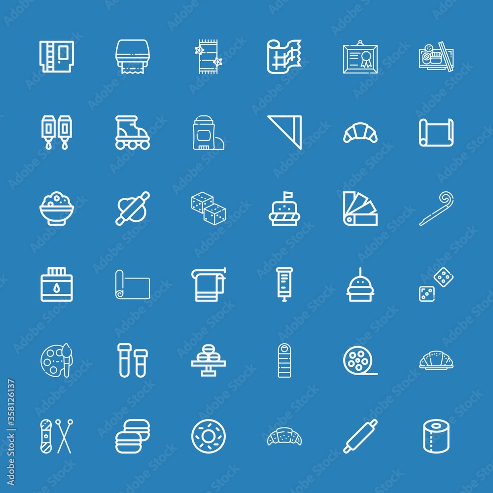 Editable 36 roll icons for web and mobile