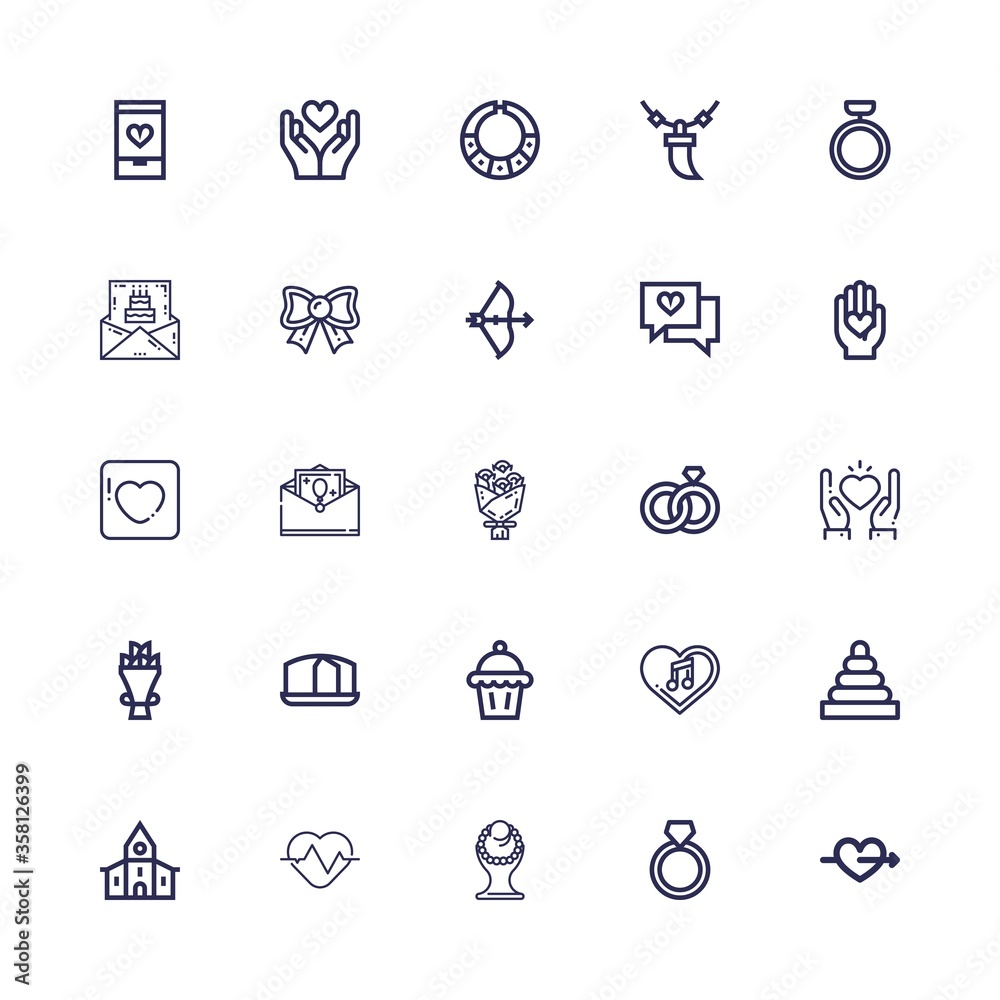 Editable 25 wedding icons for web and mobile Editable 25 wedding icons for web and mobile