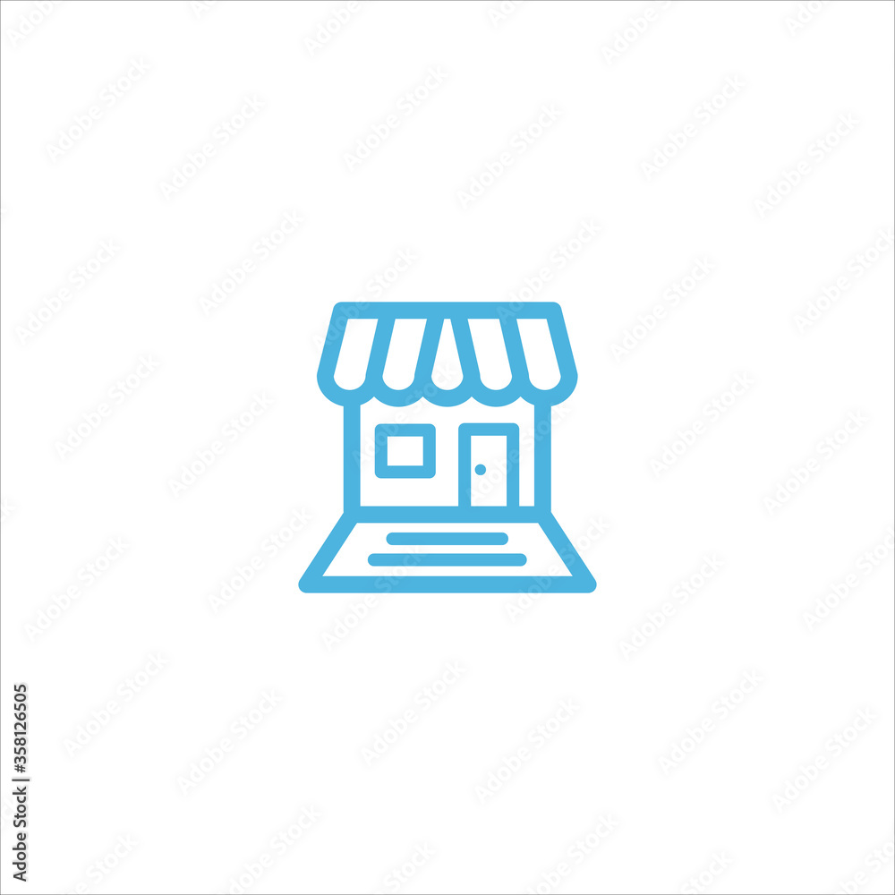 market store icon flat vector logo design trendy