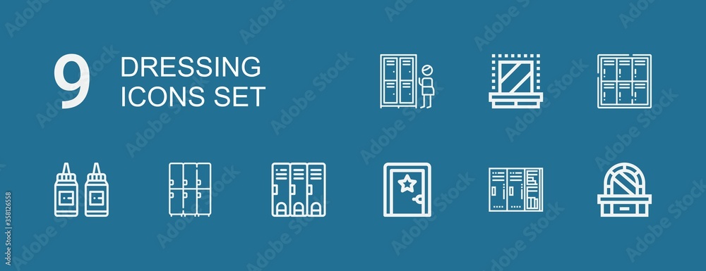 Editable 9 dressing icons for web and mobile Editable 9 dressing icons for web and mobile