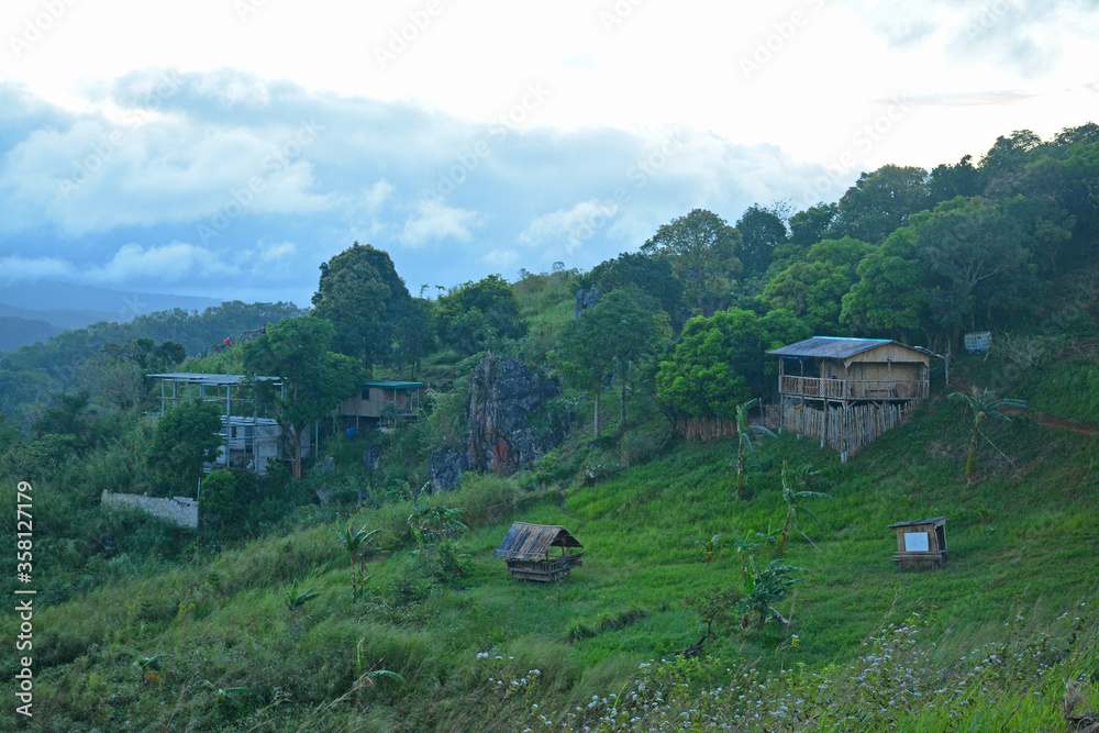 Treasure Mountain overview with house in Tanay, Rizal, Philippines