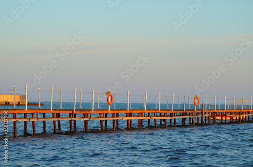 Navy Pier in the evening, summer photo photo