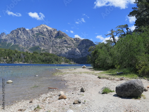 the lake Playa Moreno in the Llao Llao Park in San Carlos de Bariloche, Patagonia, Argentina, December
