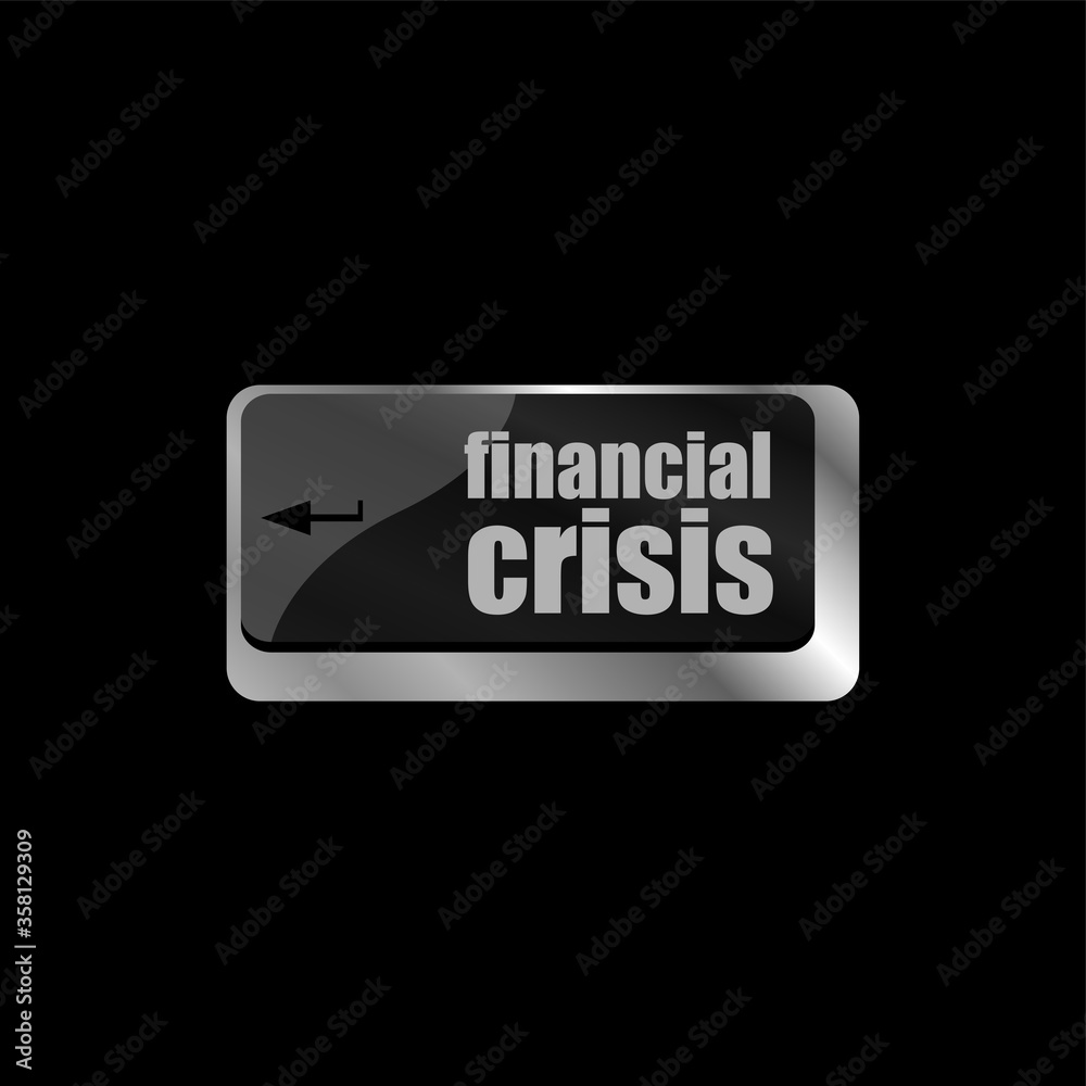 financial crisis key showing business insurance concept, business concept