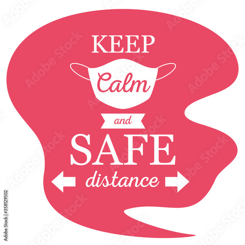 keep calm and keep your distance, banner