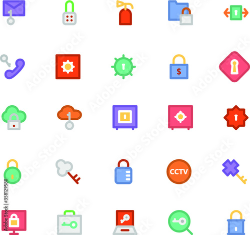
Security Colored Vector Icons 2
