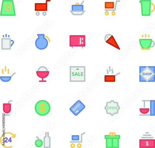 
Shopping Colored Vector Icons 2
