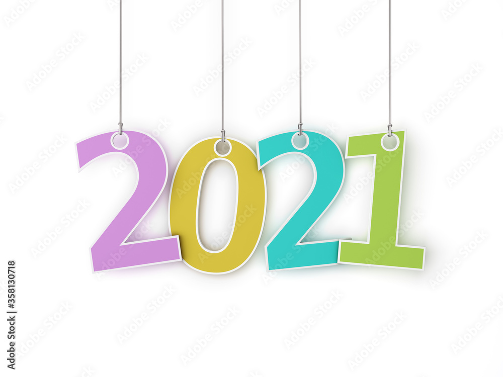 New Year 2021 Creative Design Concept - 3D Rendered Image New Year 2021 Creative Design Concept - 3D Rendered Image