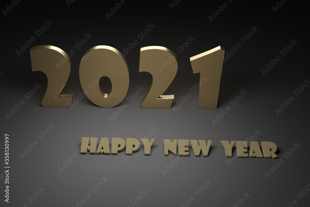 New Year 2021 Creative Design Concept - 3D Rendered Image New Year 2021 Creative Design Concept - 3D Rendered Image