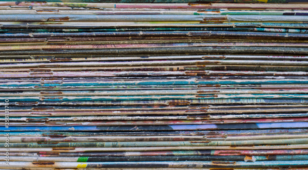photo texture of a stack of old magazines photo texture of a stack of old magazines