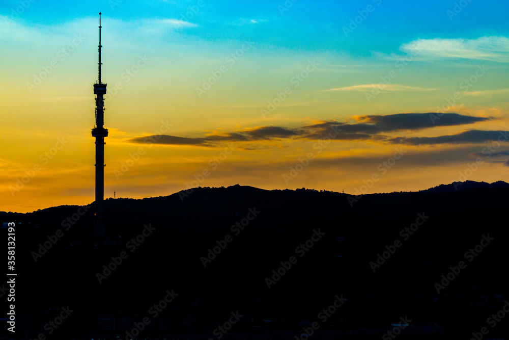 TV tower Kok Tobe in Almaty city, Kazakhstan