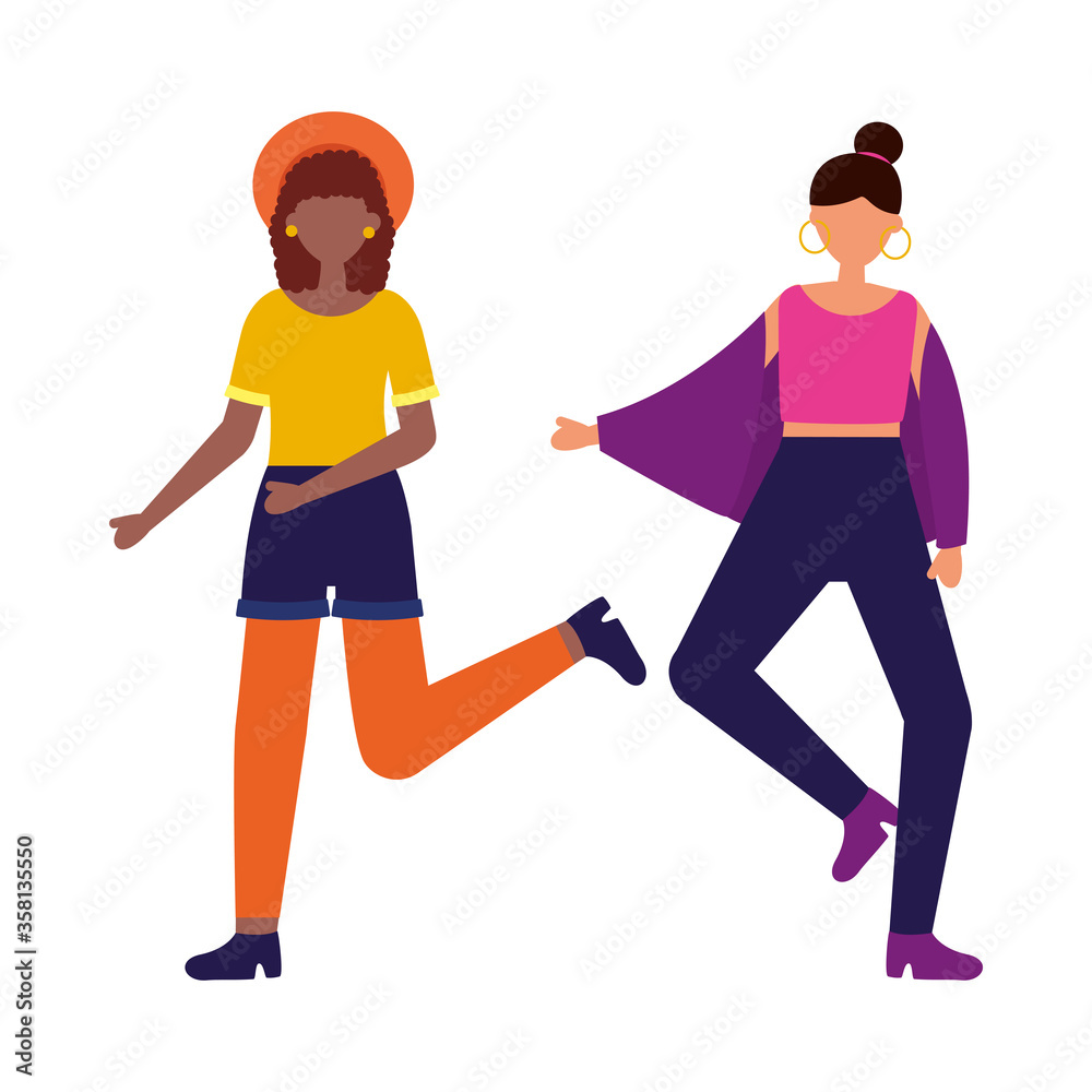 Isolated women avatars vector design Isolated women avatars vector design