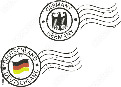 Two postal grunge stamps 'Germany'