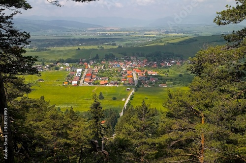 Obec pod Chopkom - Pavcina Lehota view from Demanovska mountain. photo
