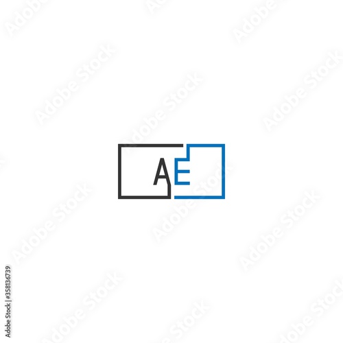 AE logo letter design concept