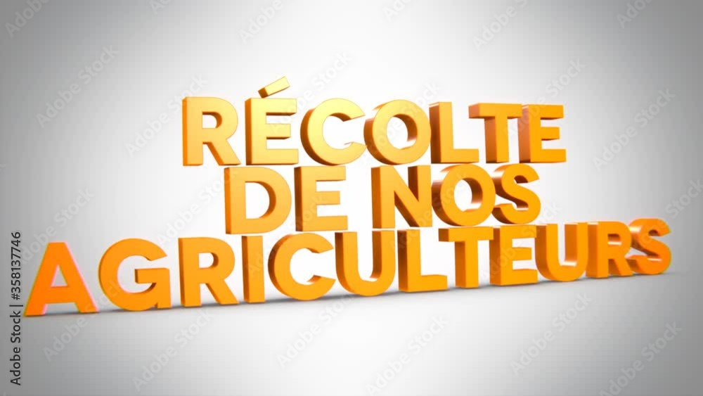 récolte de nos agriculteurs 3D orange