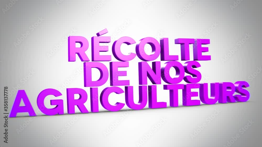 récolte de nos agriculteurs 3D violet